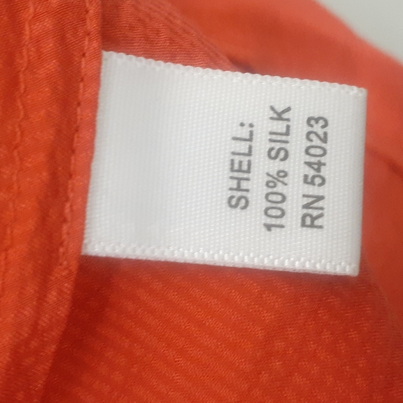 Banana republic Tangerine orange wrap dress 100% Silk plunge V Neck - Picture 5 of 9